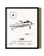 Framed William T. Piper Memorial Airport wall art poster in black frame