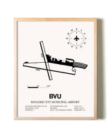 Boulder City Municipal Airport framed wall art in white frame