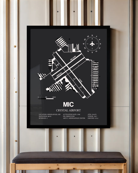 Frame color options for Crystal Airport Wall Art