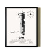 Framed Grand Prairie Municipal Airport wall art poster in black frame