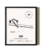 Framed Padgham Field Airport wall art poster in black frame