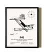 Framed North Palm Beach County General Aviation Airport wall art poster in black frame