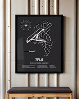 Frame color options for Spruce Creek Airport Wall Art