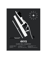 Gray Framed Harris Hill Gliderport layout wall art poster