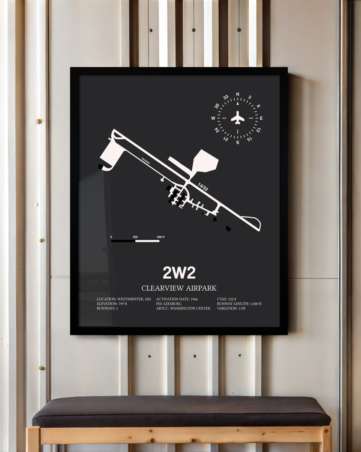 Frame color options for Clearview Airpark Wall Art