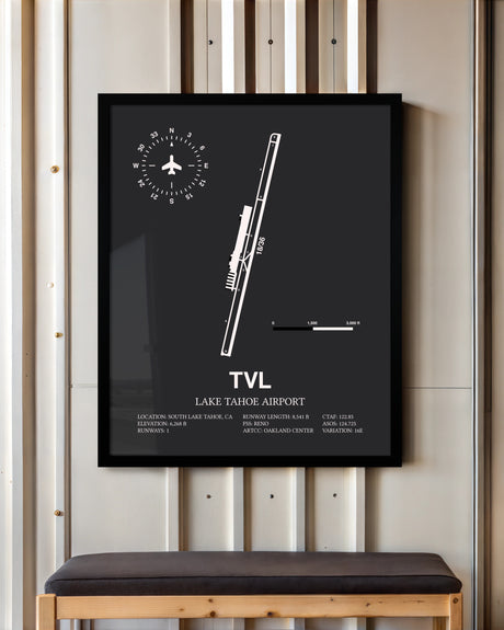 Frame color options for Lake Tahoe Airport Wall Art