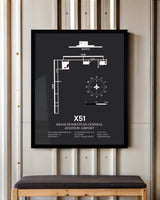 Frame color options for Miami Homestead General Aviation Airport Wall Art