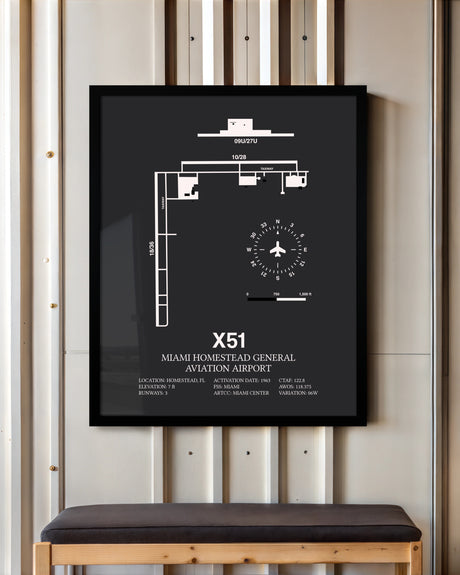 Frame color options for Miami Homestead General Aviation Airport Wall Art