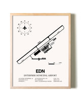 Enterprise Municipal Airport framed wall art in white frame