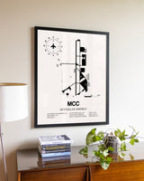 McClellan Airfield aviation wall décor in black wood frame
