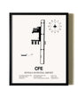 Framed Buffalo Municipal Airport wall art poster in black frame