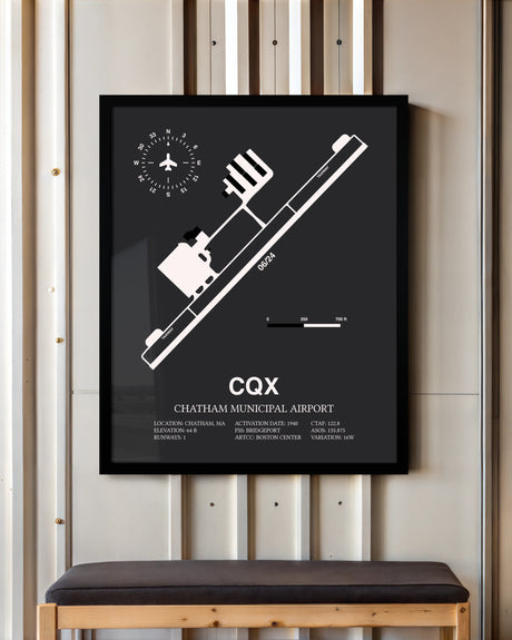 Frame color options for Chatham Municipal Airport Wall Art
