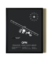 Unframed Thomaston-Upson County Airport map print poster