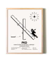 Park Rapids Municipal Airport-Konshok Field framed wall art in white frame