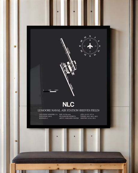 Frame color options for Lemoore Naval Air Station (Reeves Field) Wall Art