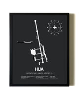 Unframed Redstone Army Airfield map print poster