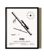 Framed Harry Clever Field Airport wall art poster in black frame