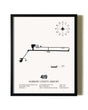 Framed Morrow County Airport wall art poster in black frame