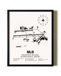 Framed Melbourne Orlando International Airport wall art poster in black frame