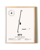 Sylvester Airport framed wall art in white frame