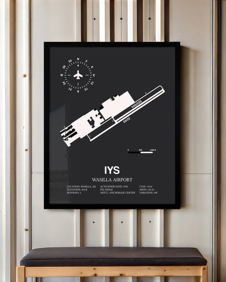 Frame color options for Wasilla Airport Wall Art
