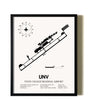 Framed State College Regional Airport wall art poster in black frame