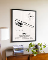 Butler County Regional Airport / Hogan Field aviation wall décor in black wood frame