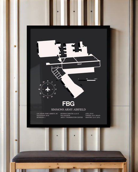 Frame color options for Simmons Army Airfield Wall Art