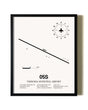 Framed Vernonia Municipal Airport wall art poster in black frame