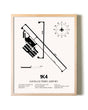 David Jay Perry Airport framed wall art in white frame