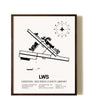 Lewiston / Nez Perce County Airport aviation print in walnut frame