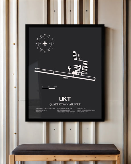 Frame color options for Quakertown Airport Wall Art