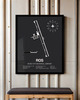 Frame color options for Rush City Regional Airport Wall Art