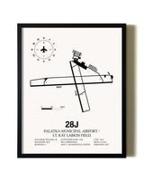 Framed Palatka Municipal Airport / Lt. Kay Larkin Field wall art poster in black frame