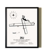 Framed Palatka Municipal Airport / Lt. Kay Larkin Field wall art poster in black frame