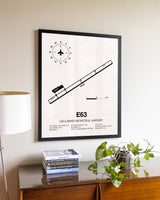 Gila Bend Municipal Airport aviation wall décor in black wood frame