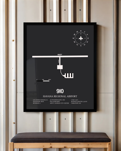 Frame color options for Havana Regional Airport Wall Art