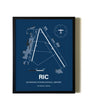 Framed Richmond International Airport wall art poster in black frame