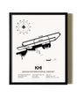 Framed Jinnah International Airport wall art poster in black frame