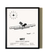 Framed Union County Airport wall art poster in black frame