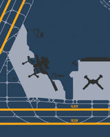 Closeup View of Harry Reid International Airport poster