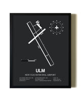 Unframed New Ulm Municipal Airport map print poster