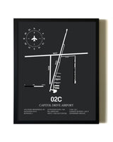 Unframed Capitol Drive Airport map print poster