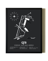 Unframed Wheeler-Sack Army Airfield map print poster