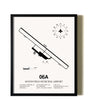 Framed Moton Field Municipal Airport wall art poster in black frame