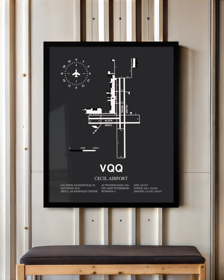 Frame color options for Cecil Airport Wall Art