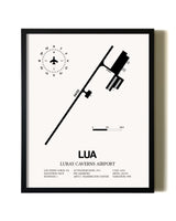 Framed Luray Caverns Airport wall art poster in black frame