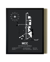 Unframed McClellan Airfield map print poster