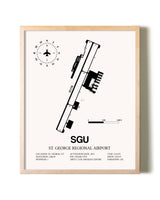 St. George Regional Airport framed wall art in white frame