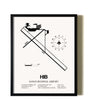 Framed Range Regional Airport wall art poster in black frame